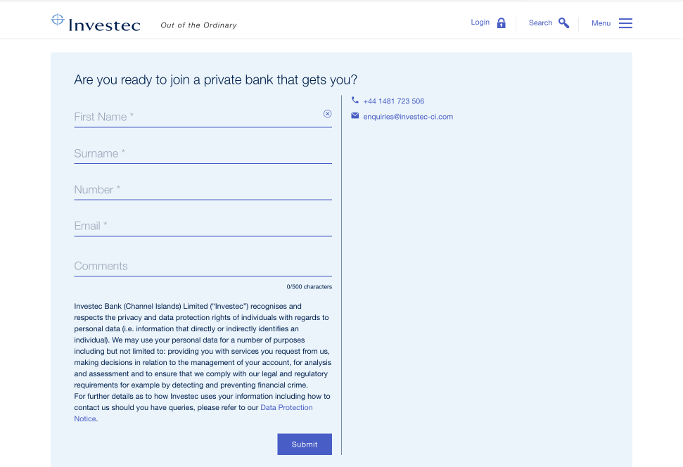 Investec Bank (Channel Islands) Limited (Guernsey) Bank Profile