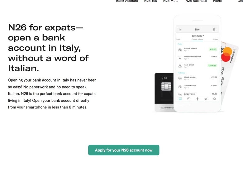 N26 Bank Se Italy Bank Profile