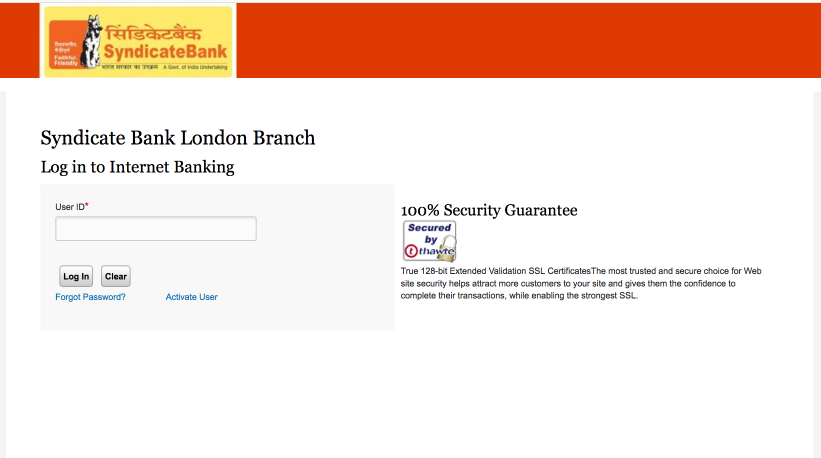 Syndicate Bank United Kingdom Bank Profile