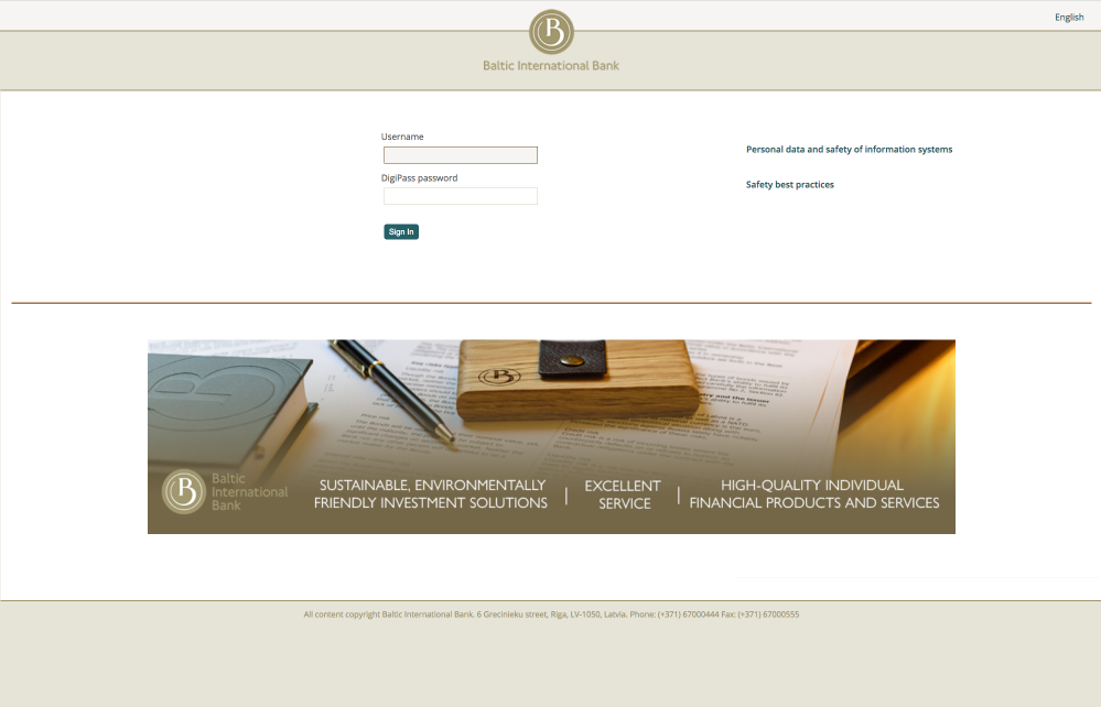 Baltic International Bank SE (Latvia) Bank Profile